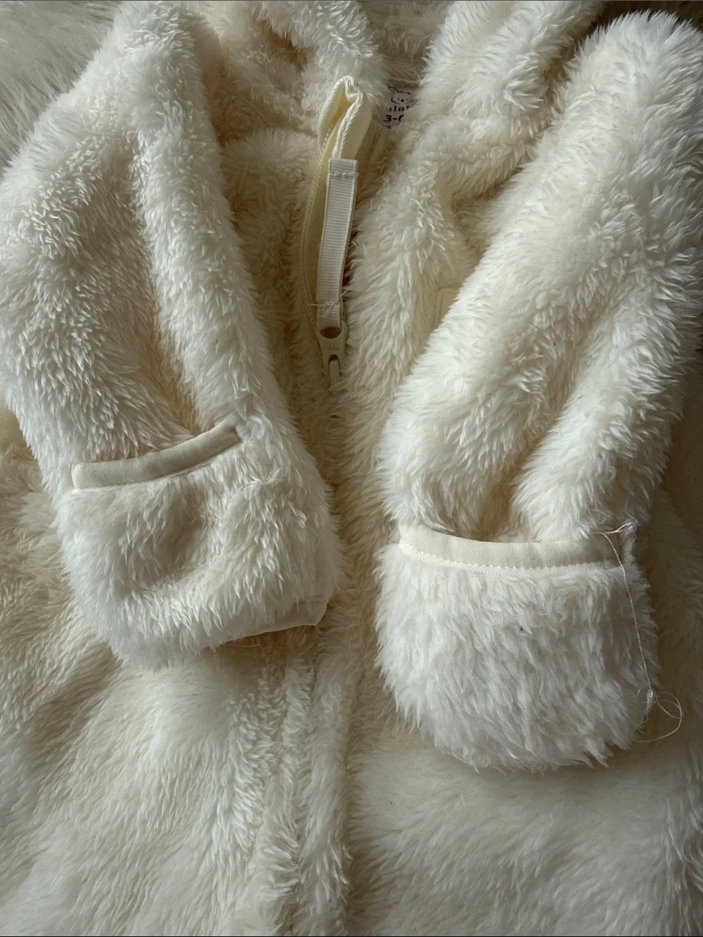 Cozy Bear Footed One-Piece in Cream - Infant